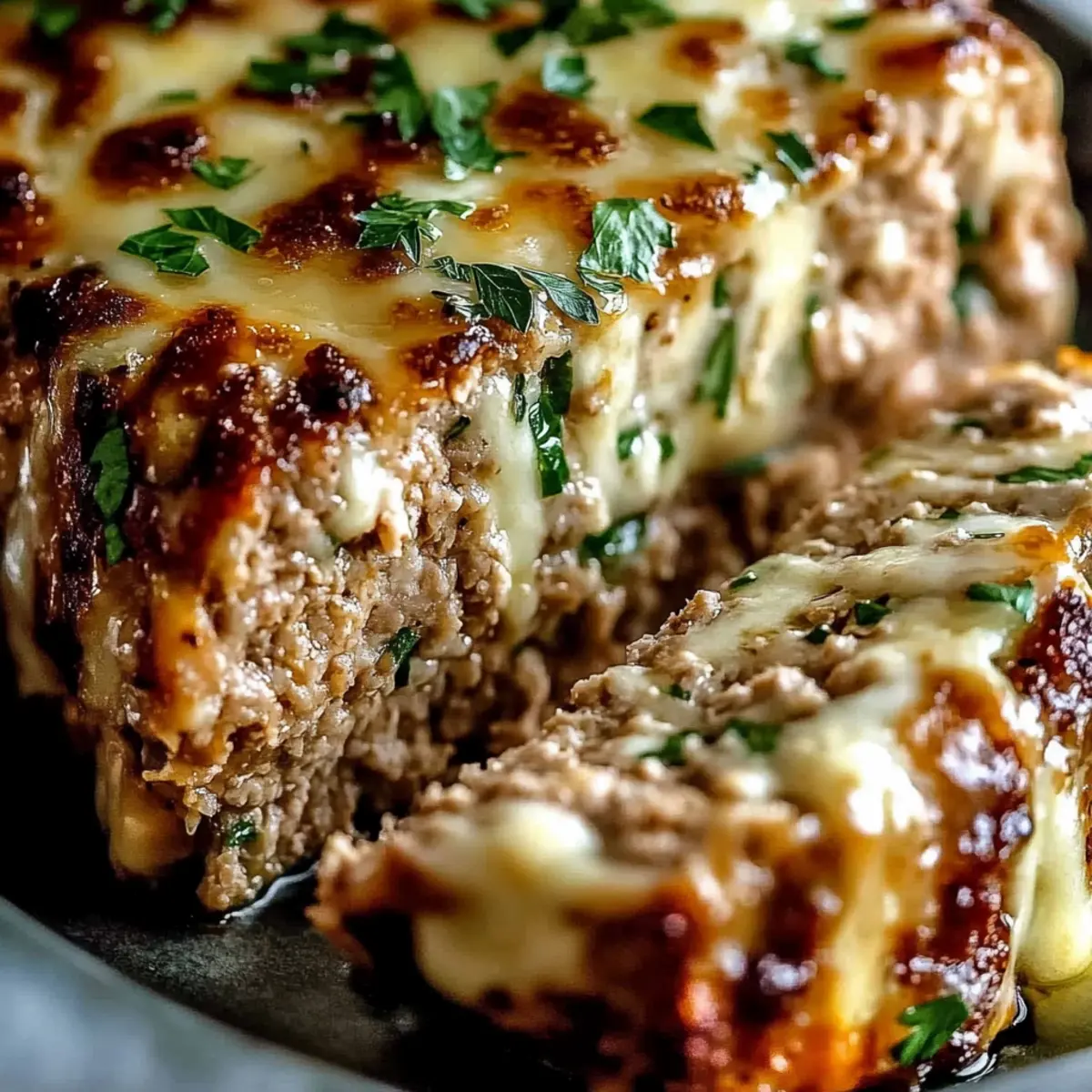 Garlic Parmesan Chicken Meatloaf