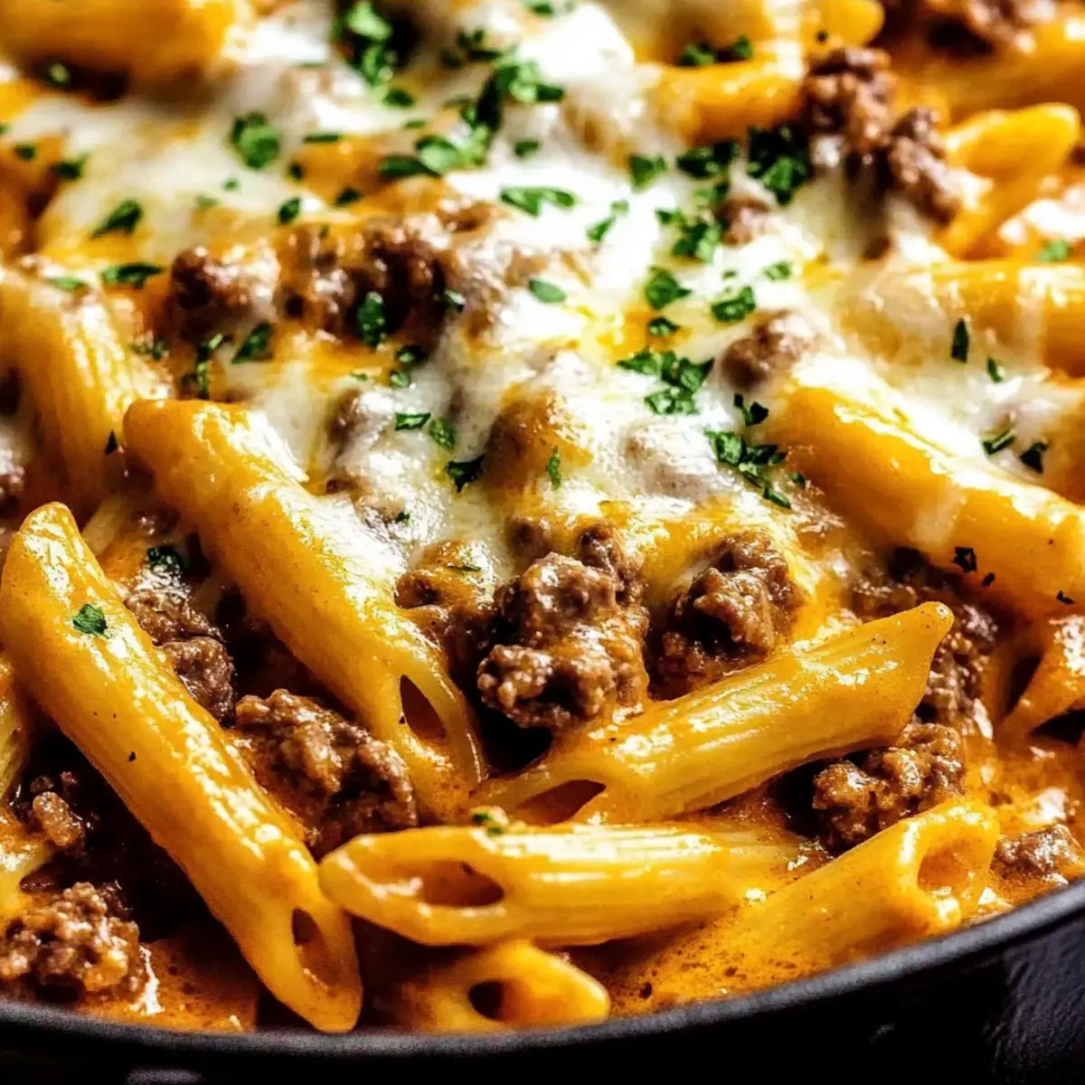 Creamy High Protein Beef Pasta