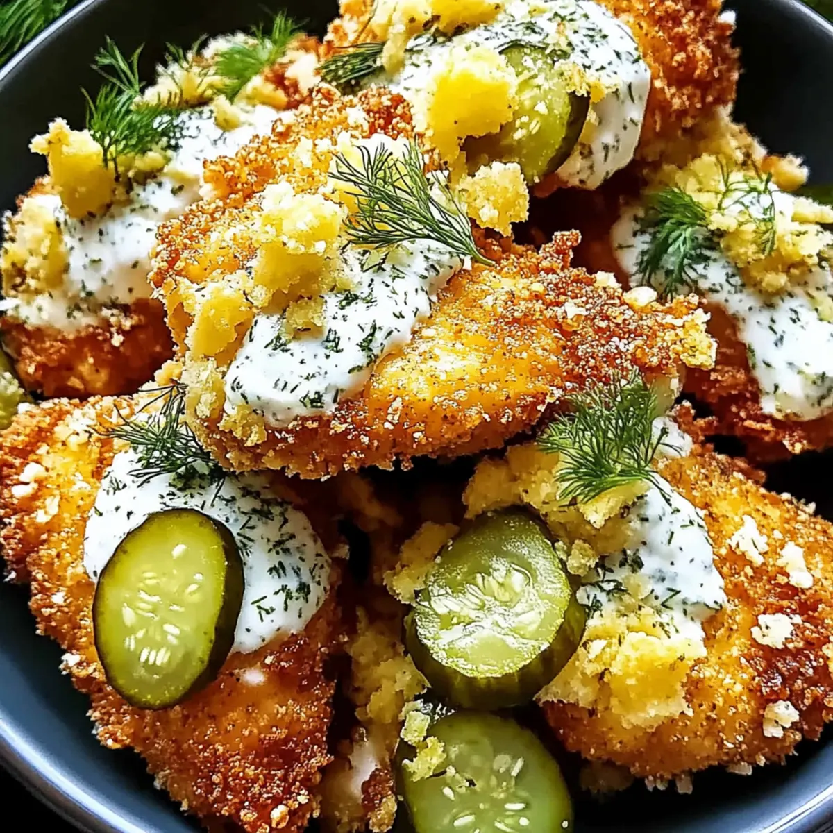 Crispy Dill Pickle Parmesan Chicken