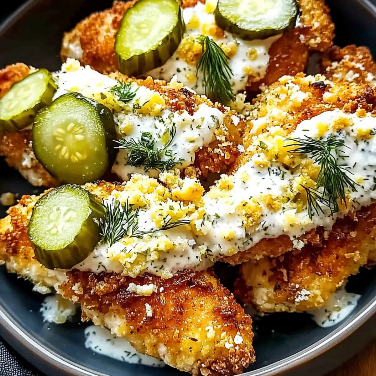 Crispy Dill Pickle Parmesan Chicken