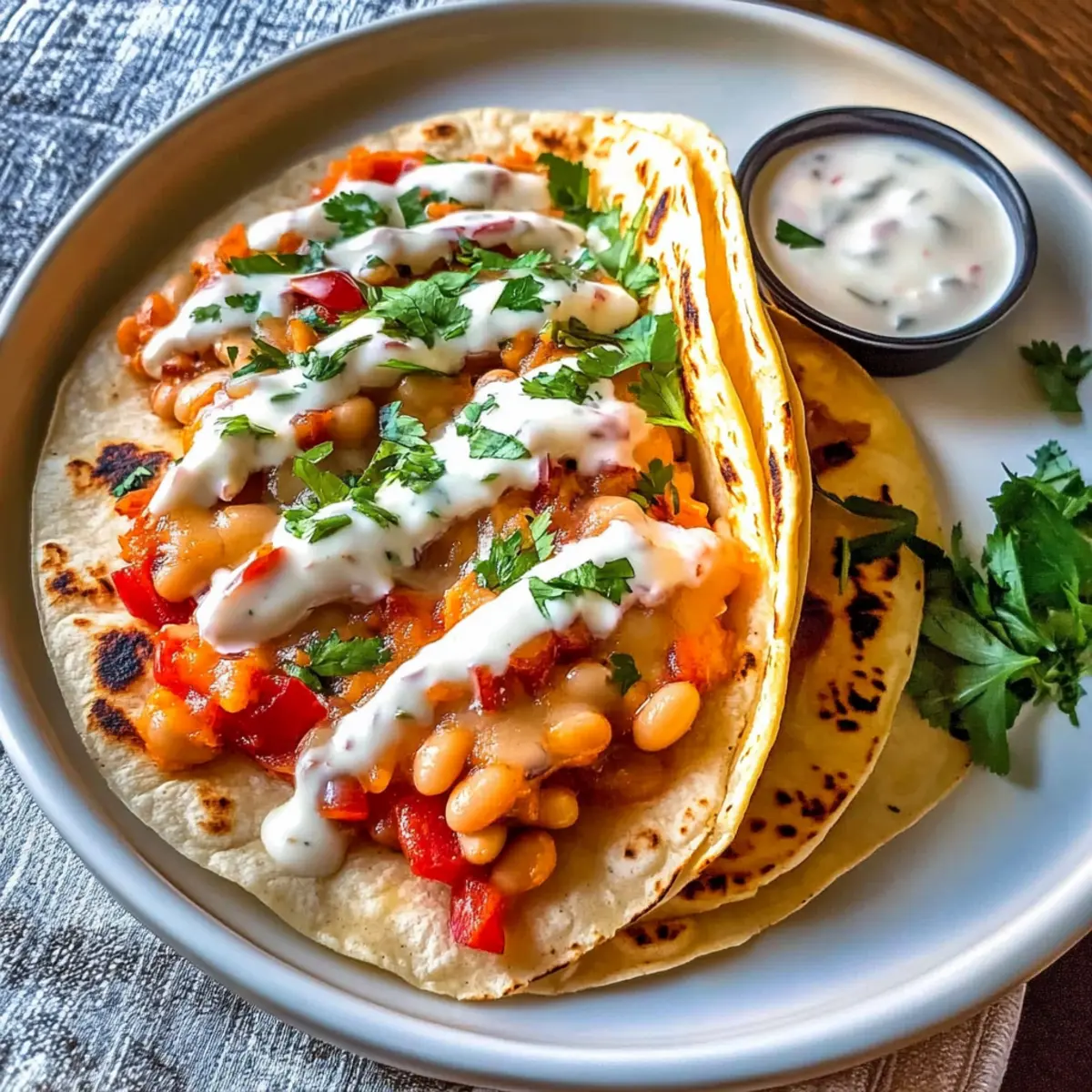 Buffalo White Bean Tacos