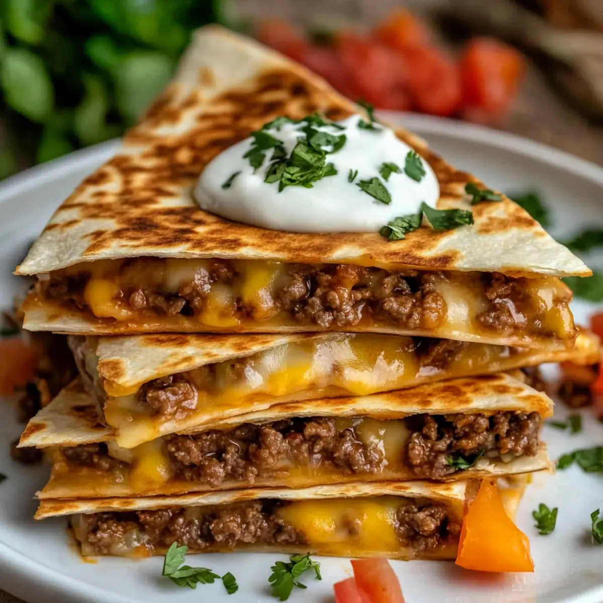 High Protein Beef Quesadilla