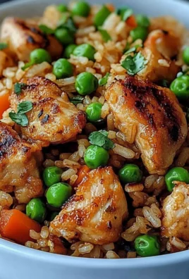 High Protein Crispy Garlic Chicken Fried Rice