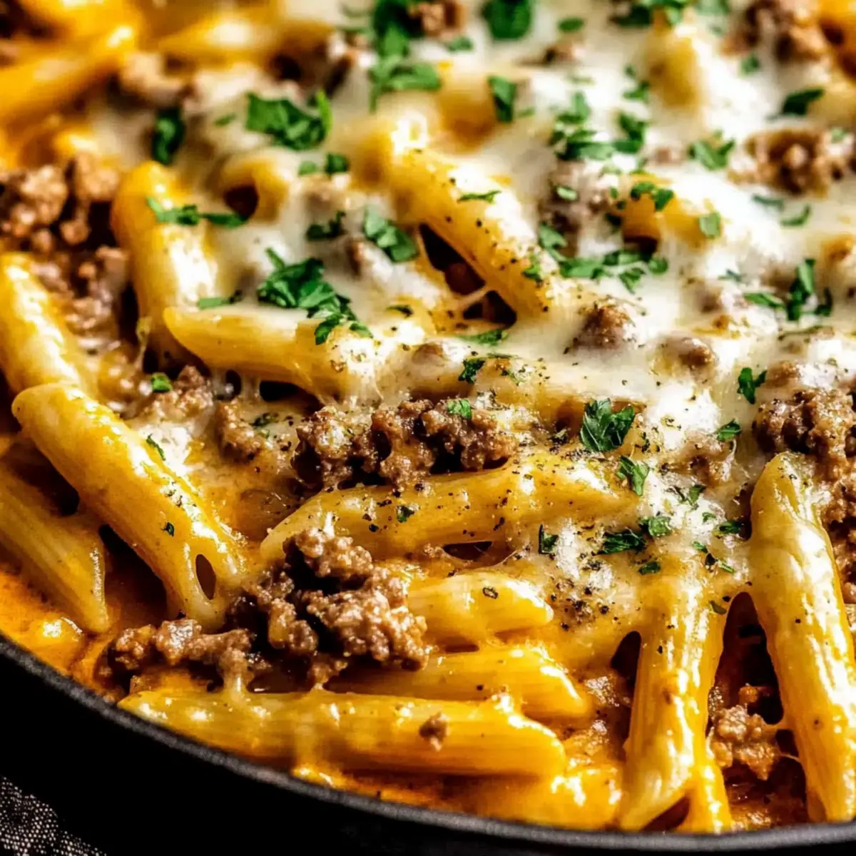 Creamy High Protein Beef Pasta