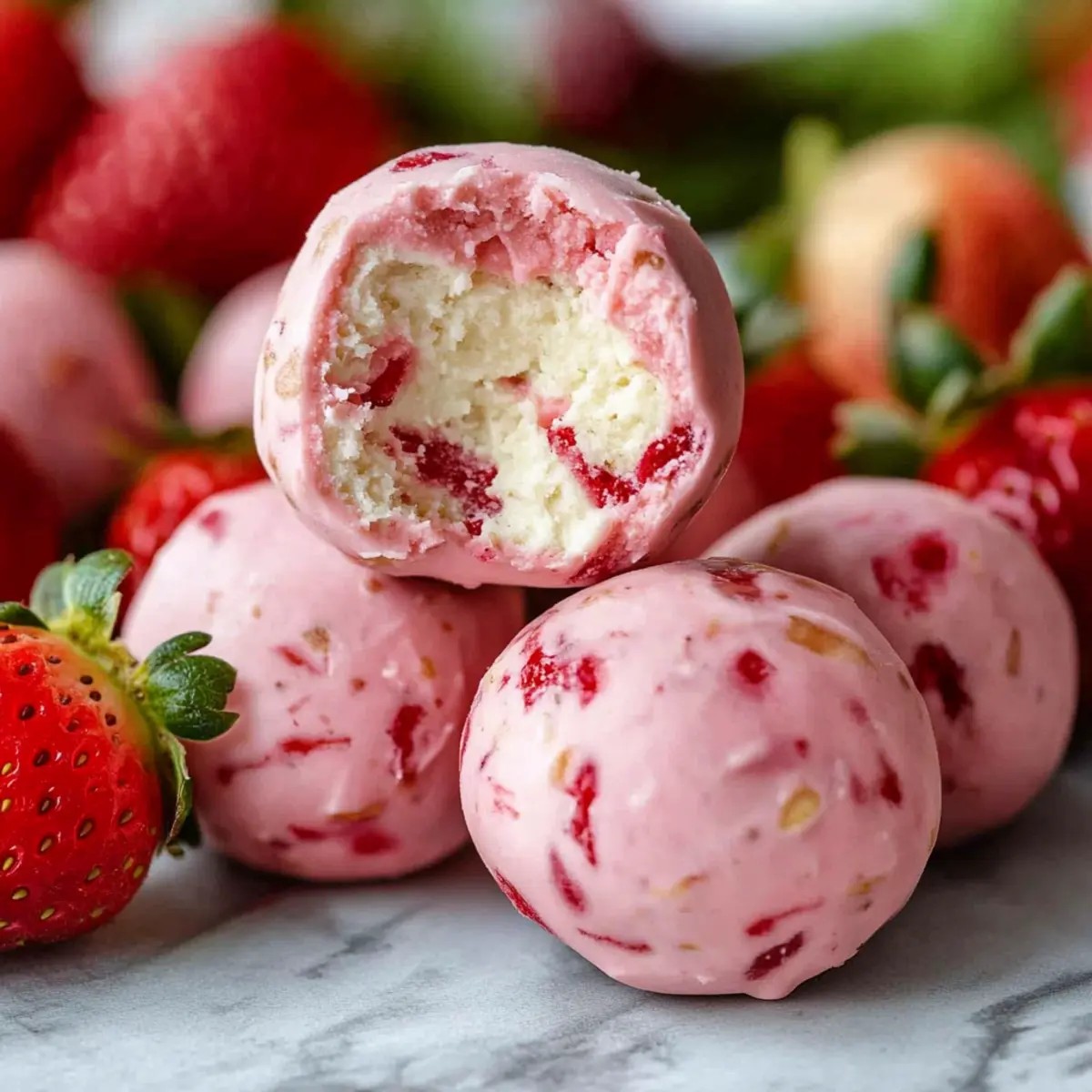 Strawberry Cheesecake Protein Balls