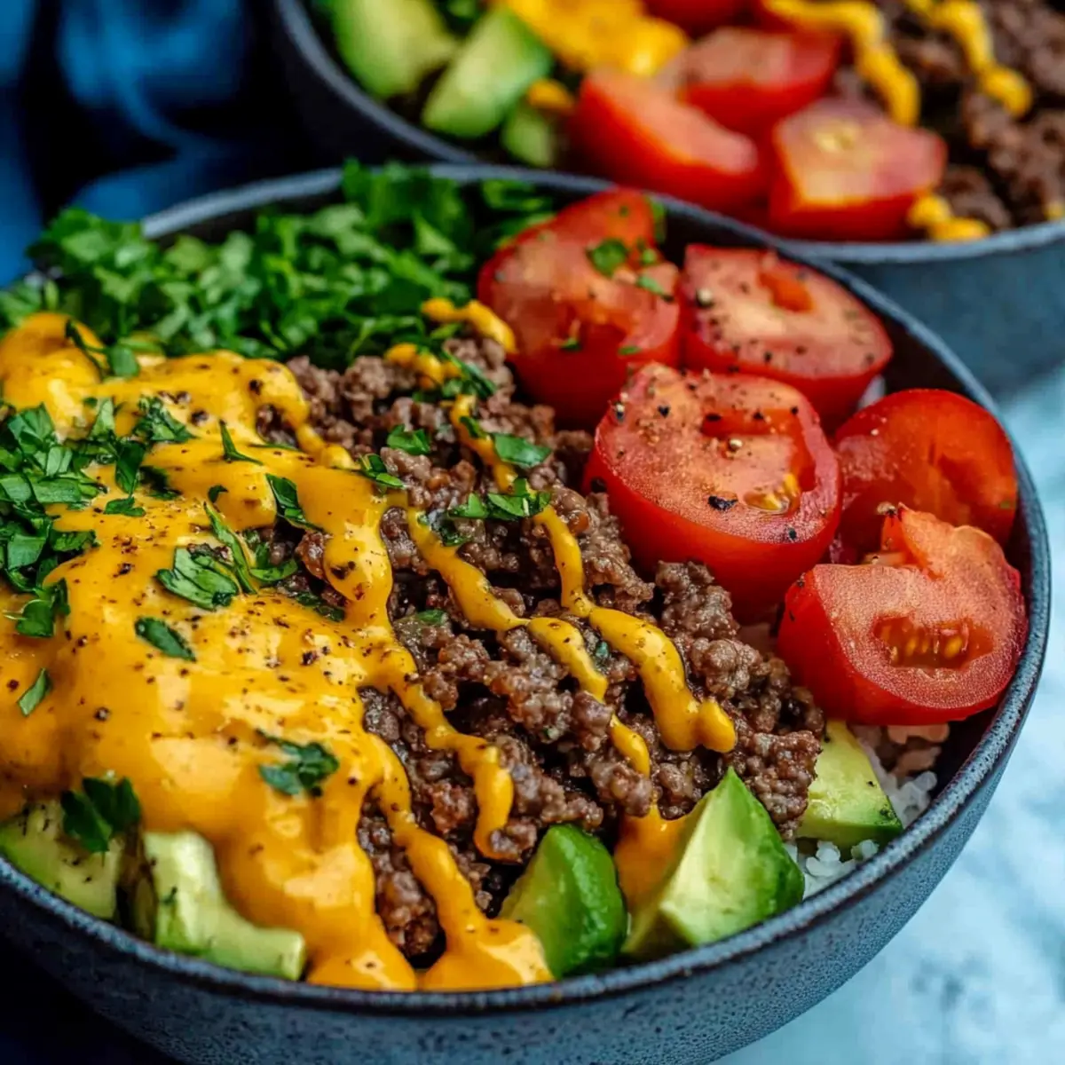 High-Protein Cheeseburger Bowls