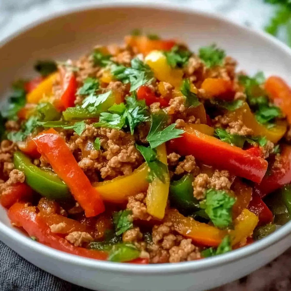 Ground Turkey and Peppers