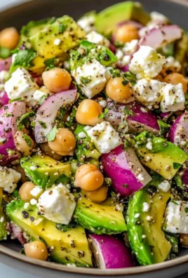Chickpea Feta Avocado Salad