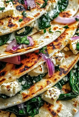 Mediterranean Spinach Feta Quesadillas