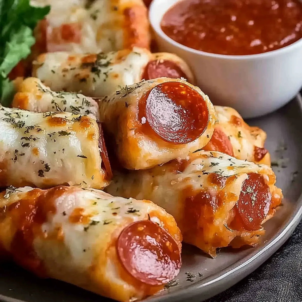 High Protein Pepperoni Pizza Rolls