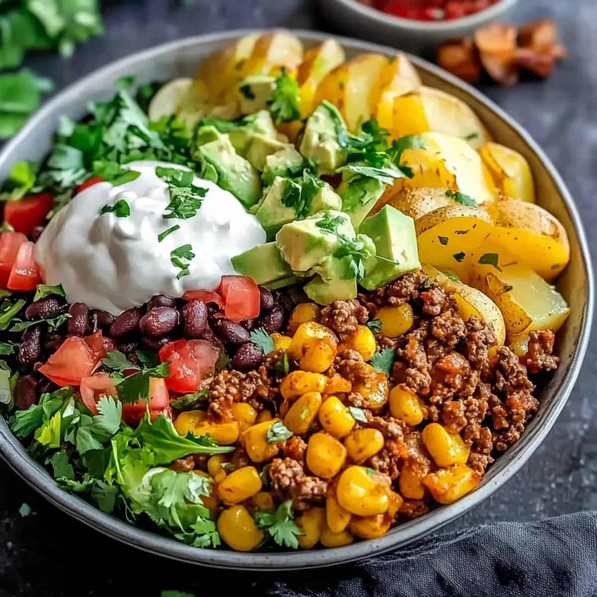 Loaded Potato Taco Bowl