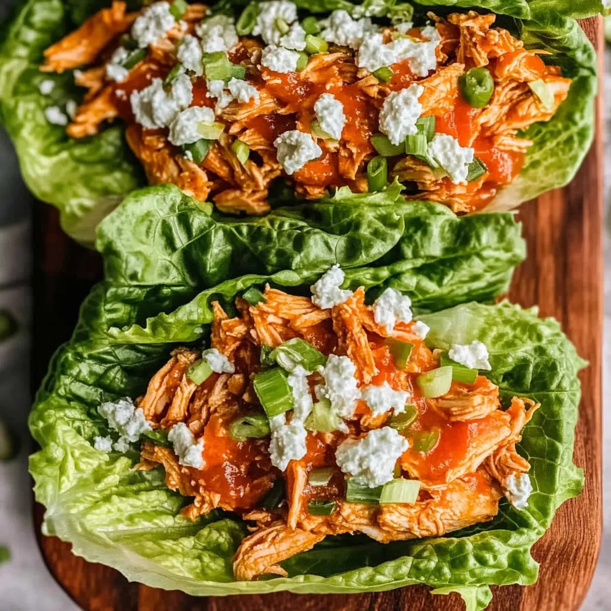 Buffalo Chicken Lettuce Wraps