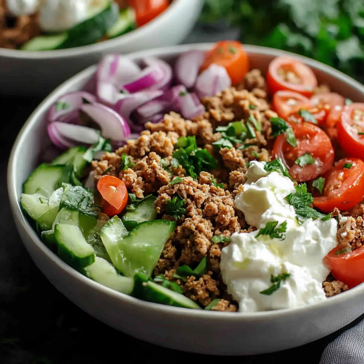 Mediterranean Ground Turkey Bowls