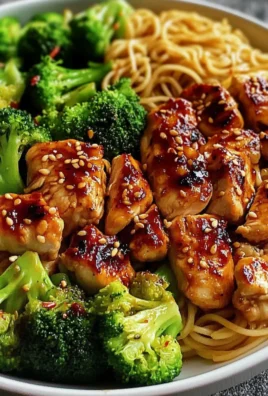 Spicy Garlic Chicken Broccoli Noodle Bowls