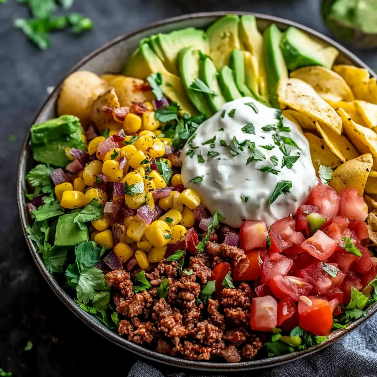 Loaded Potato Taco Bowl