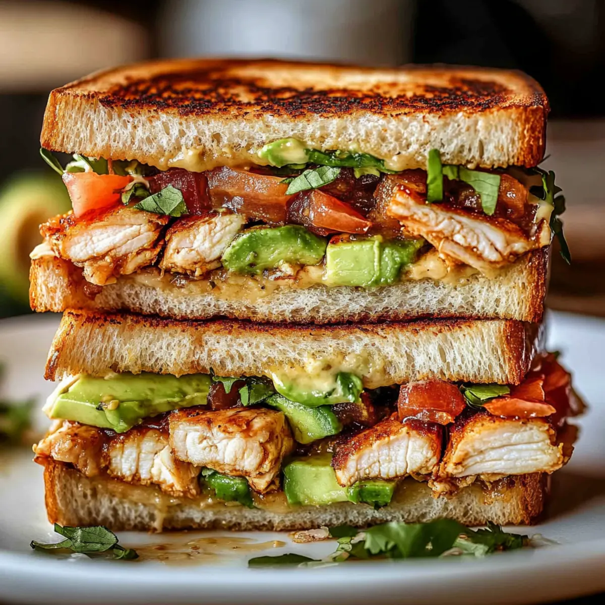 The Ultimate Loaded Chicken Avocado Sandwich