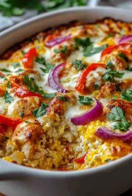 Chicken Fajita Cottage Cheese Bake