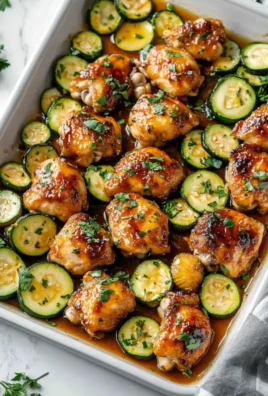 Sheet Pan Hot Honey Garlic Chicken and Zucchini