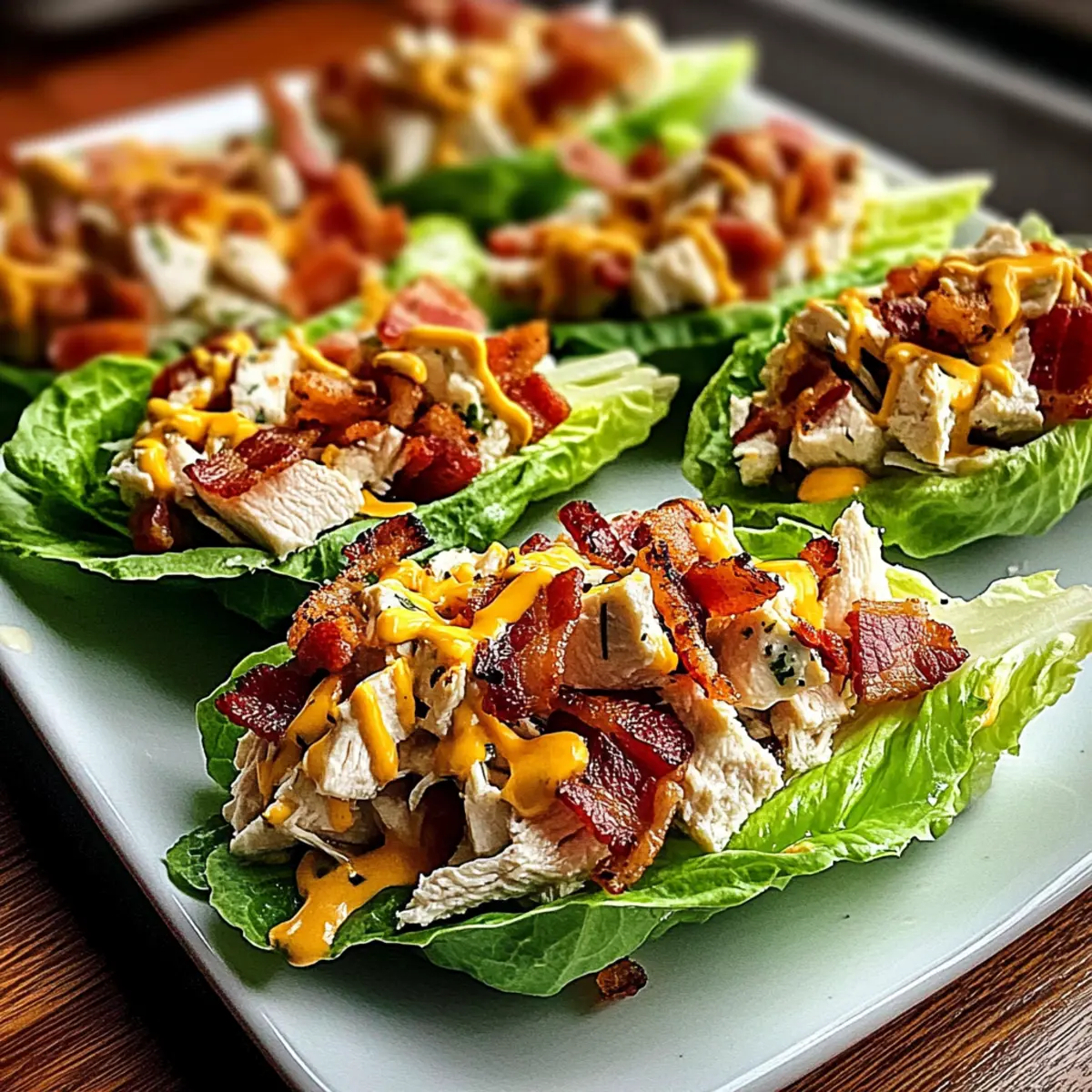 Chicken Bacon Ranch Lettuce Boats