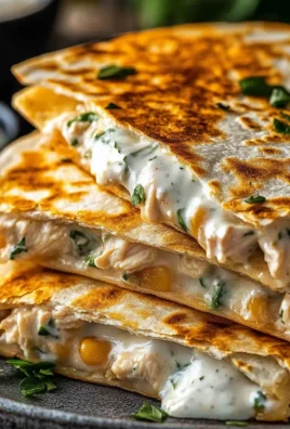 High Protein Chicken Ranch Quesadilla