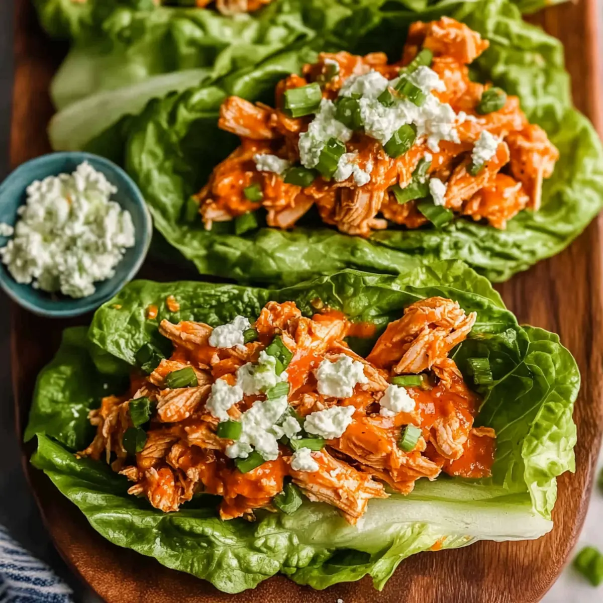 Buffalo Chicken Lettuce Wraps
