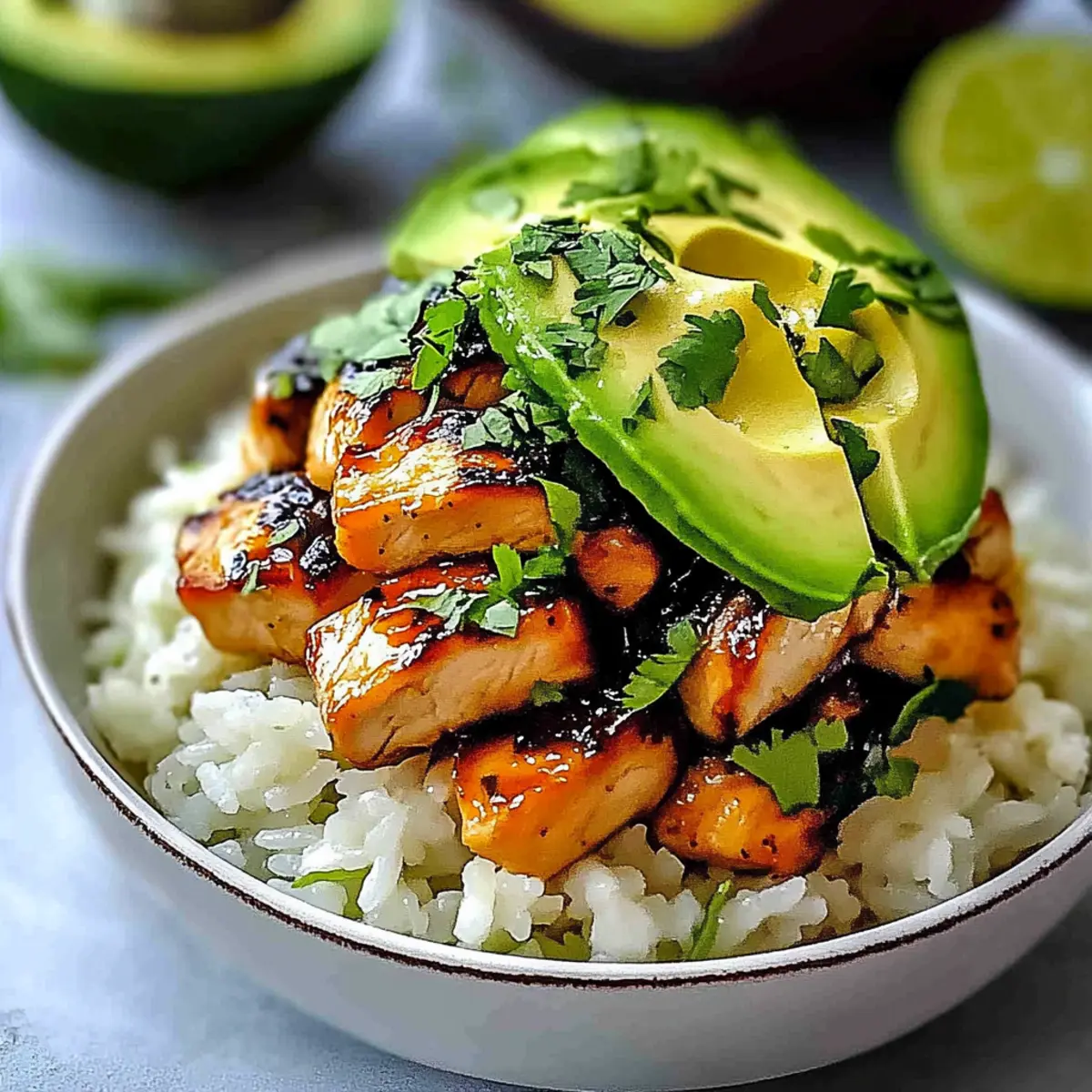 Honey Lime Chicken Avocado Rice