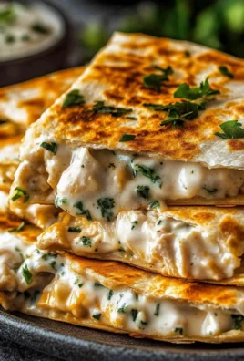 High Protein Chicken Ranch Quesadilla