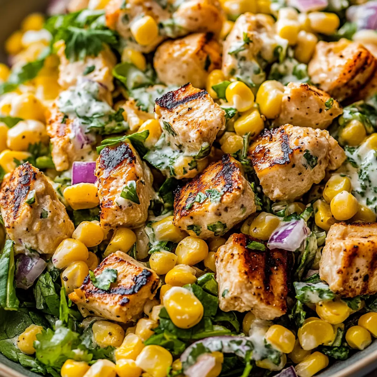High Protein Chicken Street Corn Salad