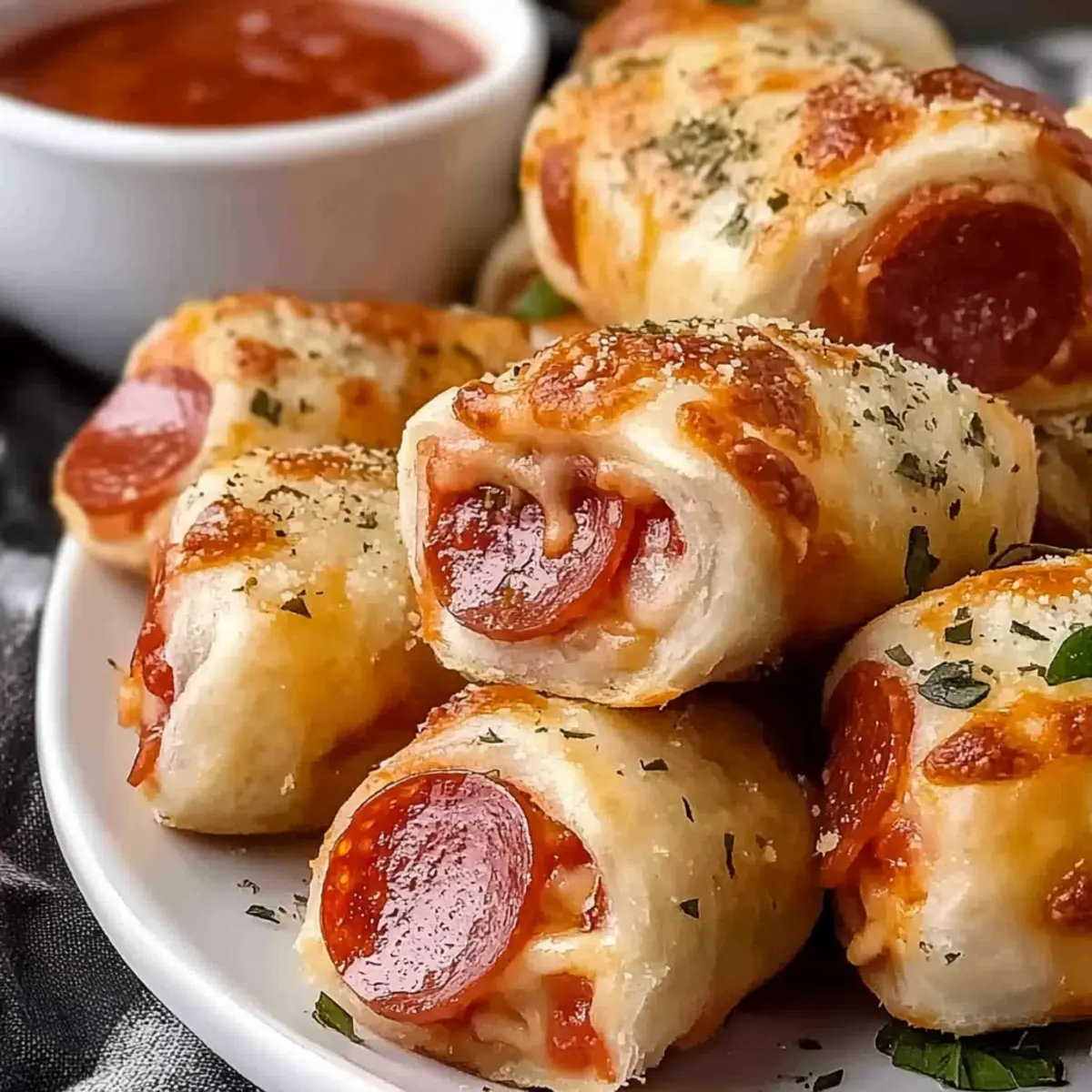 High Protein Pepperoni Pizza Rolls