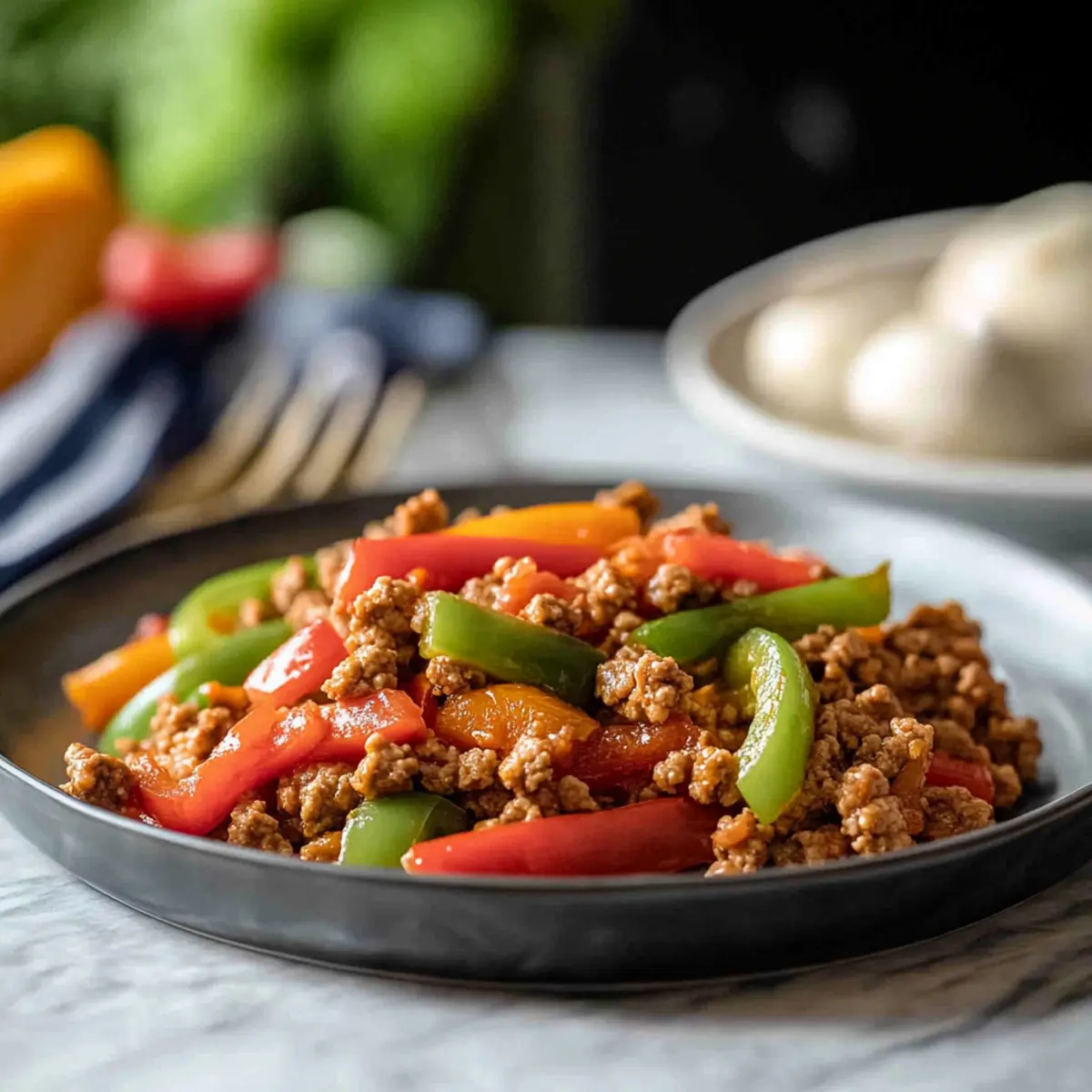 Ground Turkey and Peppers