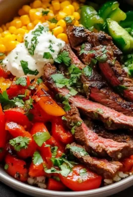 High Protein Steak Fajita Bowl Low Carb