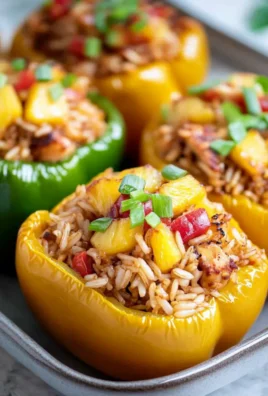 Teriyaki Pineapple Chicken and Rice Stuffed Peppers