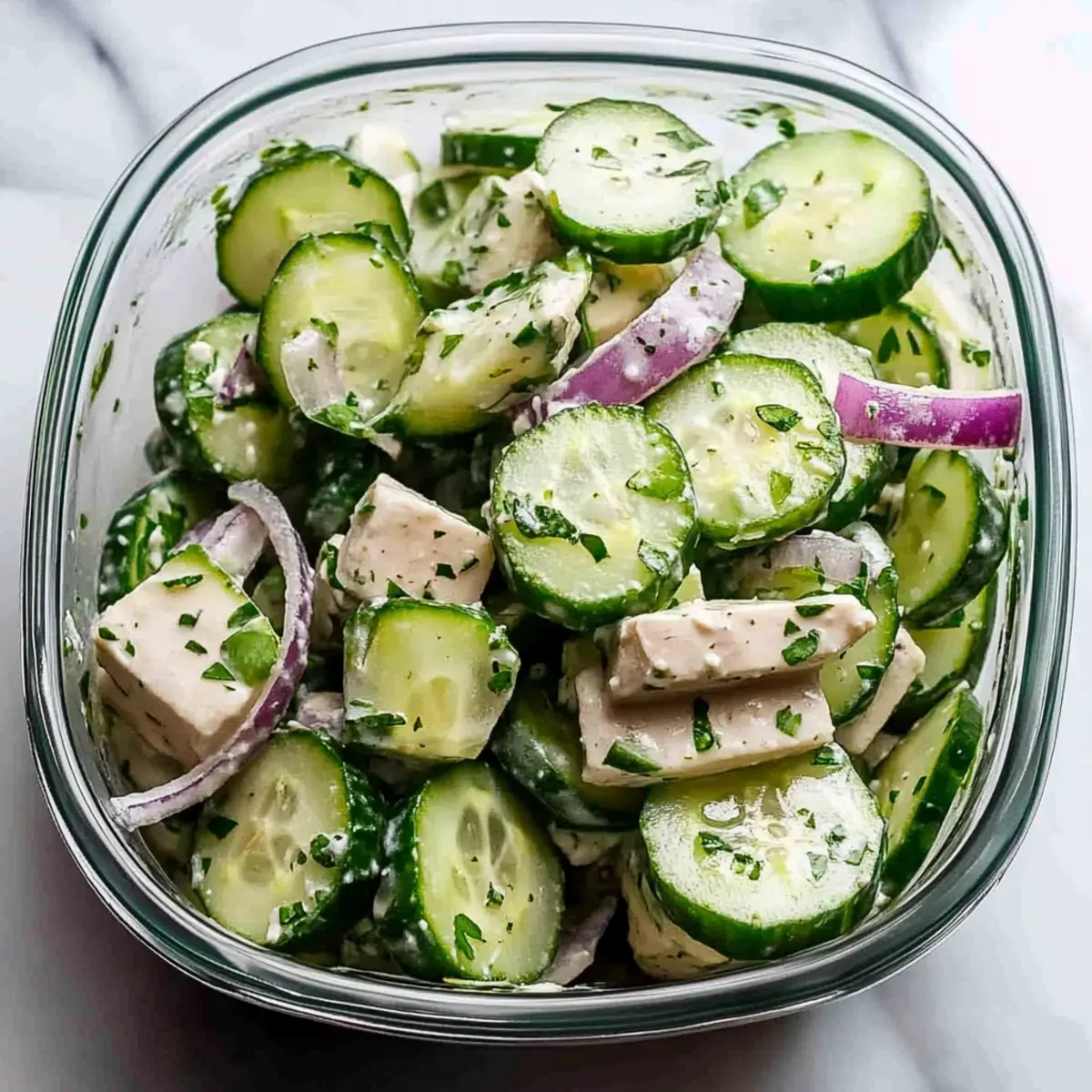 High Protein Cucumber Salad