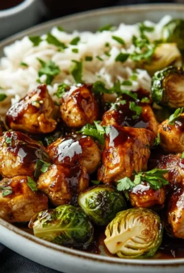 Air Fryer Sweet Chili Chicken and Brussels Sprouts