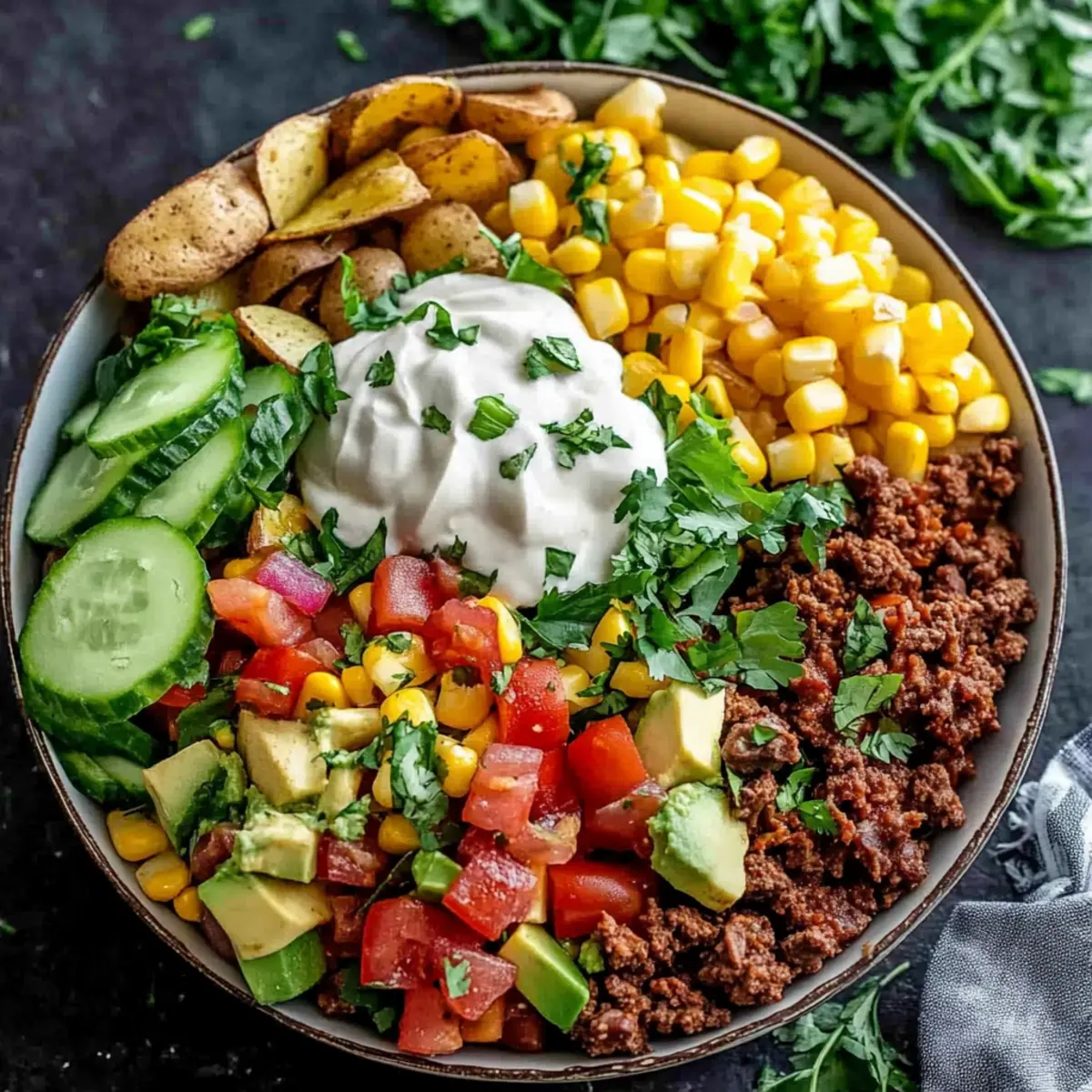Loaded Potato Taco Bowl