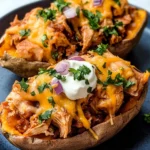 BBQ Chicken Stuffed Sweet Potatoes