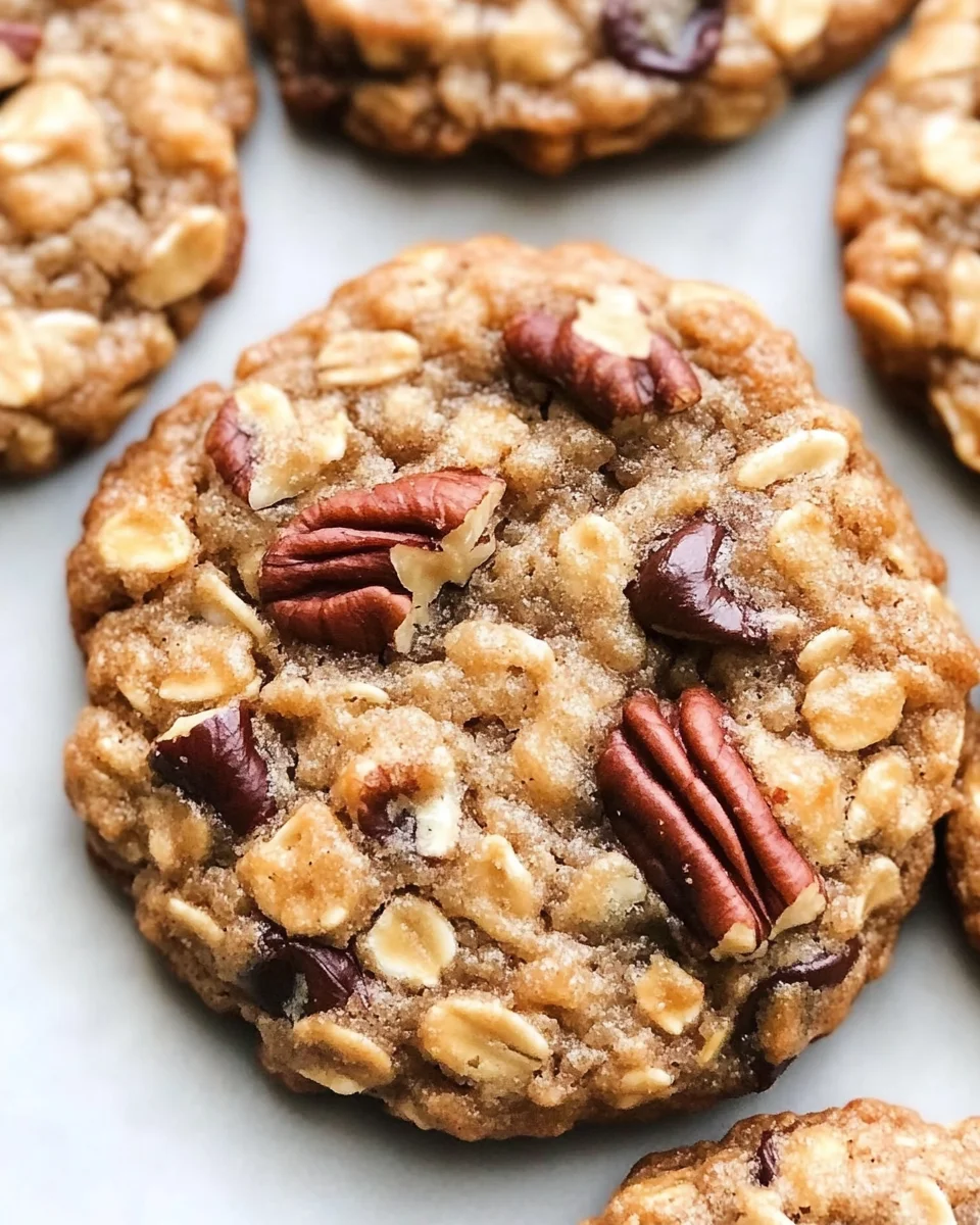 Bakery-Style Pecan Pie Oatmeal Cookies