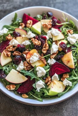 Beet and Goat Cheese Arugula Salad