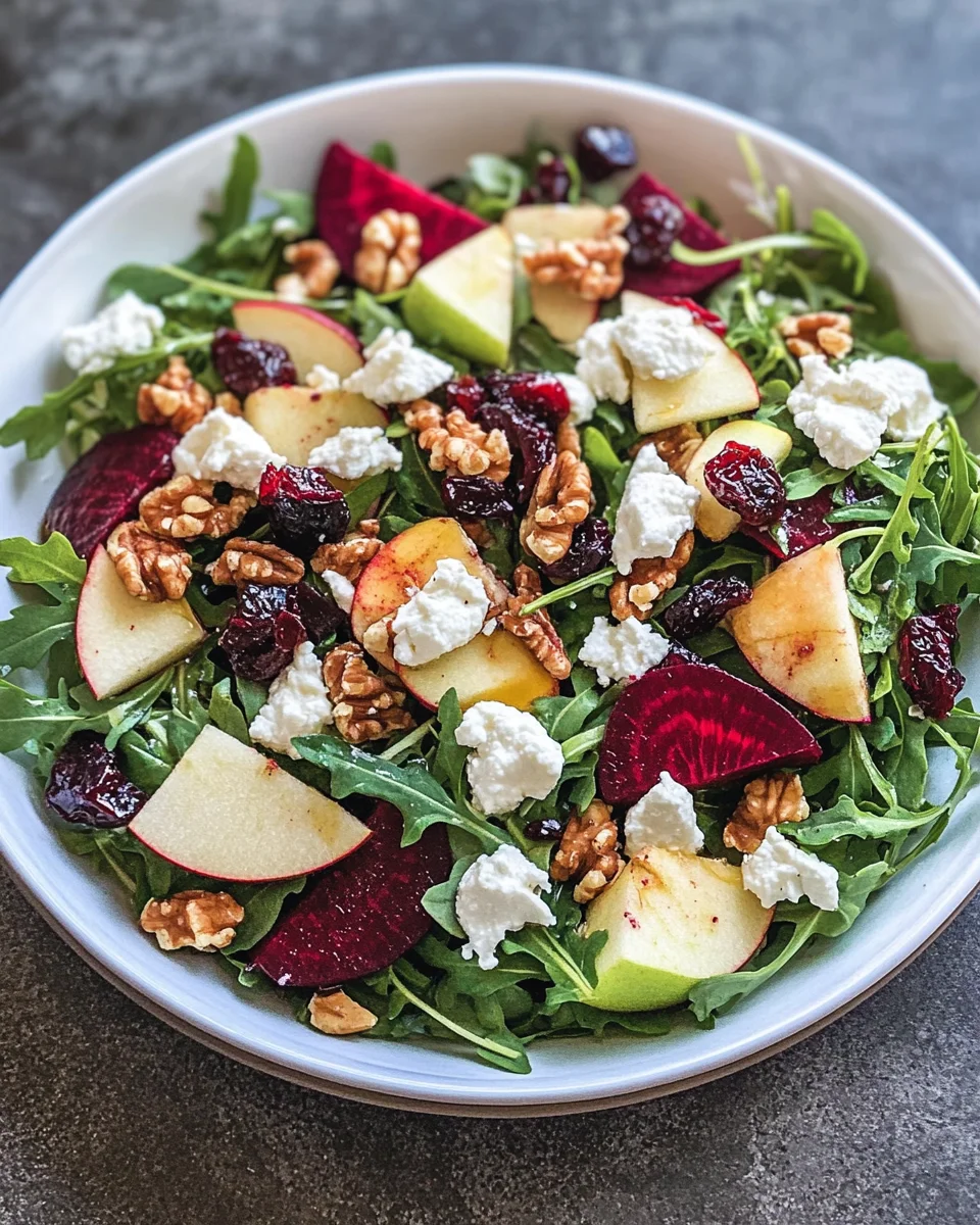 Beet and Goat Cheese Arugula Salad