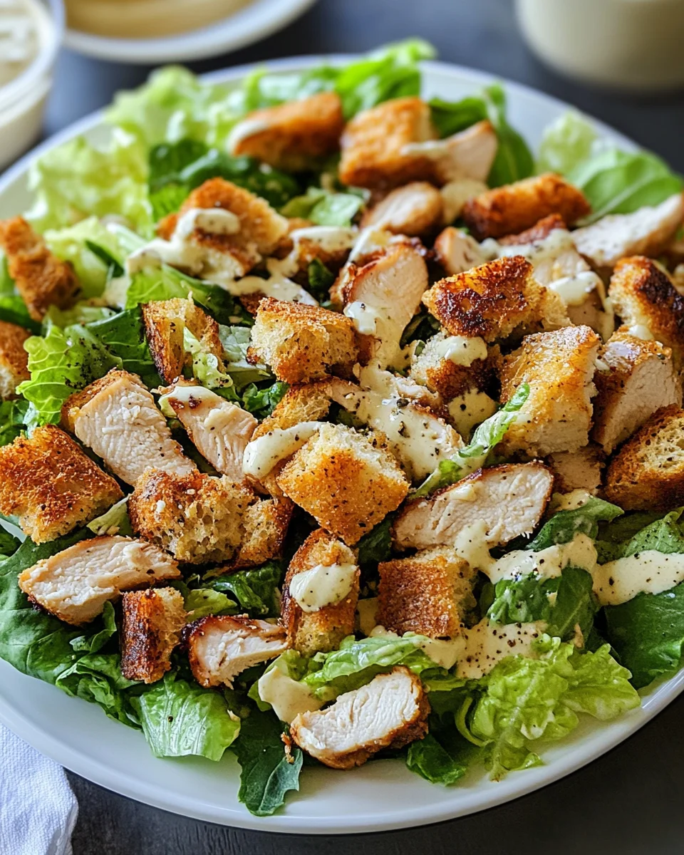 Best Chicken Caesar Salad with Homemade Croutons