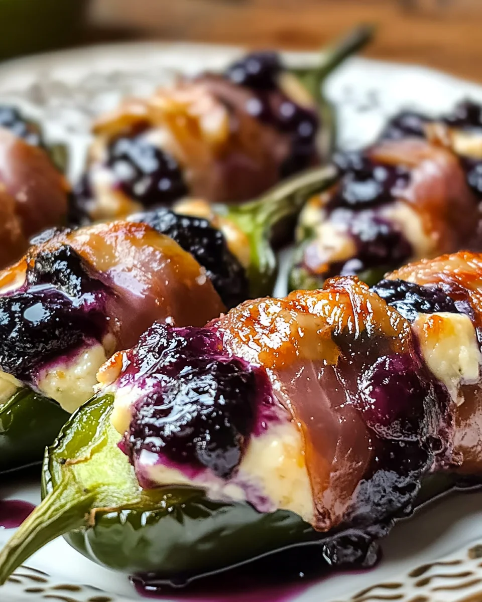 Blueberry Brie Jalapeño Poppers