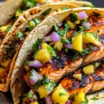Chipotle Honey Salmon Tacos with Pineapple Salsa Recipe