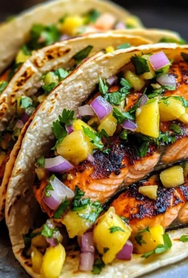 Chipotle Honey Salmon Tacos with Pineapple Salsa Recipe