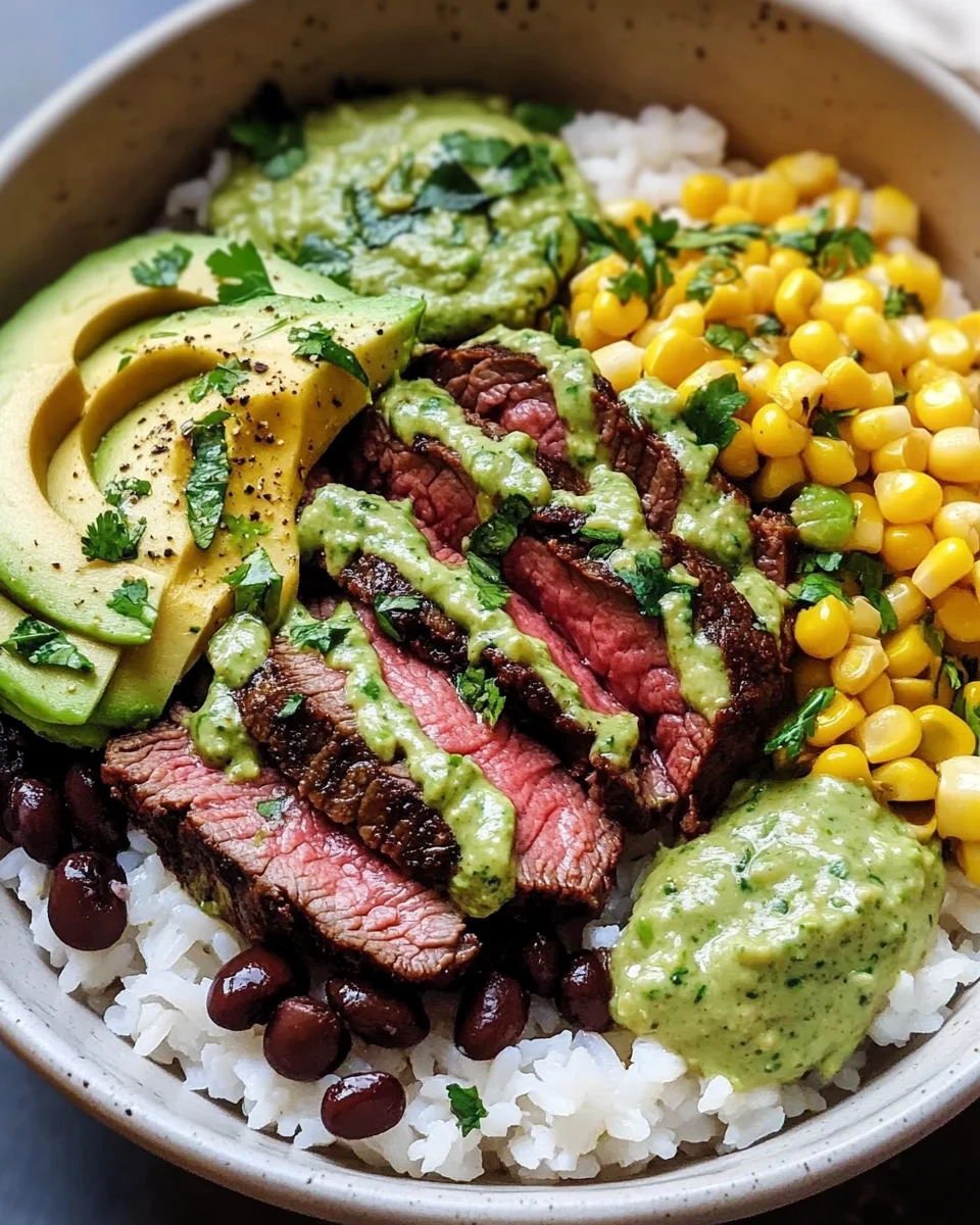 Cilantro Lime Steak and Rice Bowls Recipe