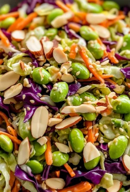 Crunchy Cabbage and Edamame Salad with Sesame Ginger Dressing