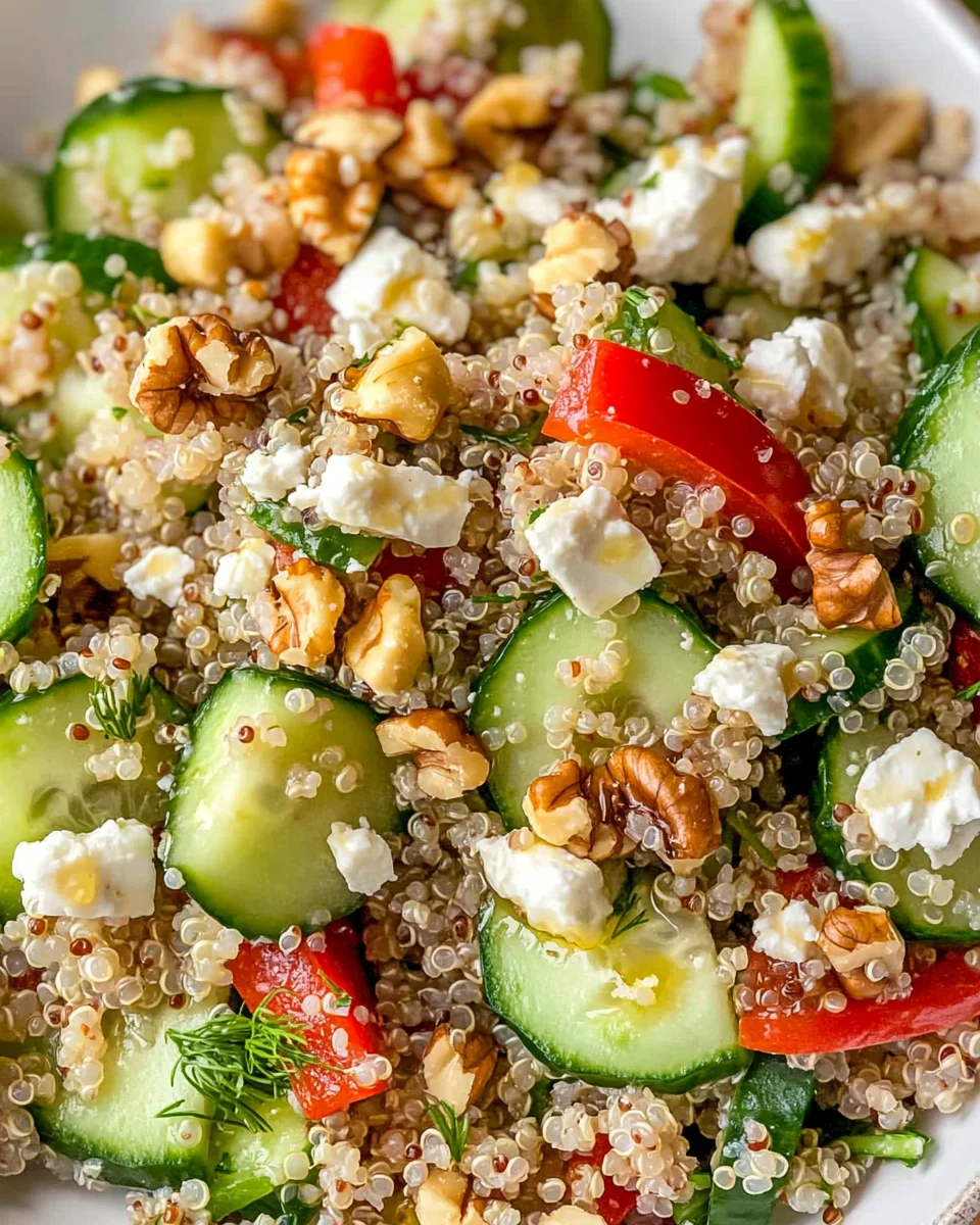 Cucumber Quinoa Feta Salad