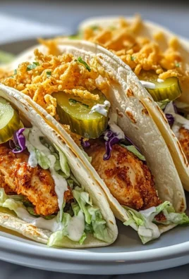 Dill Pickle Ranch Smash Chicken Tacos with Crispy Cheese Lace