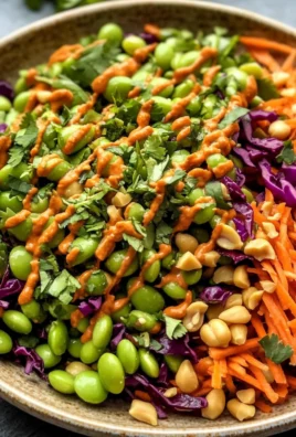 Edamame Salad with Peanut Sauce