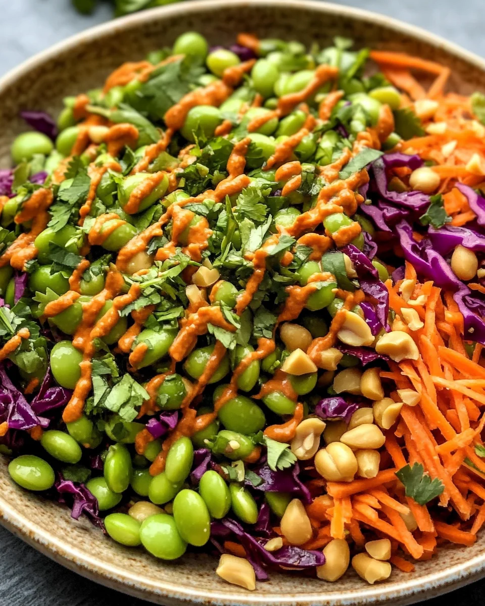 Edamame Salad with Peanut Sauce
