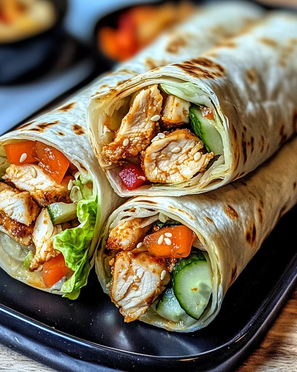 Firecracker Chicken Wraps